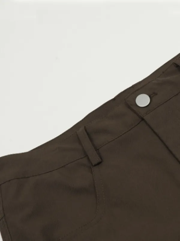 Pantalones cargo holgados con bolsillo con cremallera para hombre