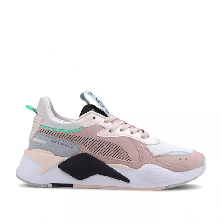 Zapatillas deportivas Puma RS-X BLANCAS con tonos rosas y detalles en negro